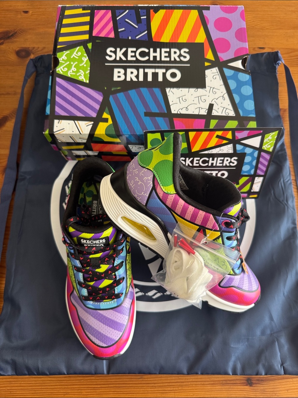 Skechers x Britto Multi-Color Landscape Purple Pink Blue Green Yellow Sneakers